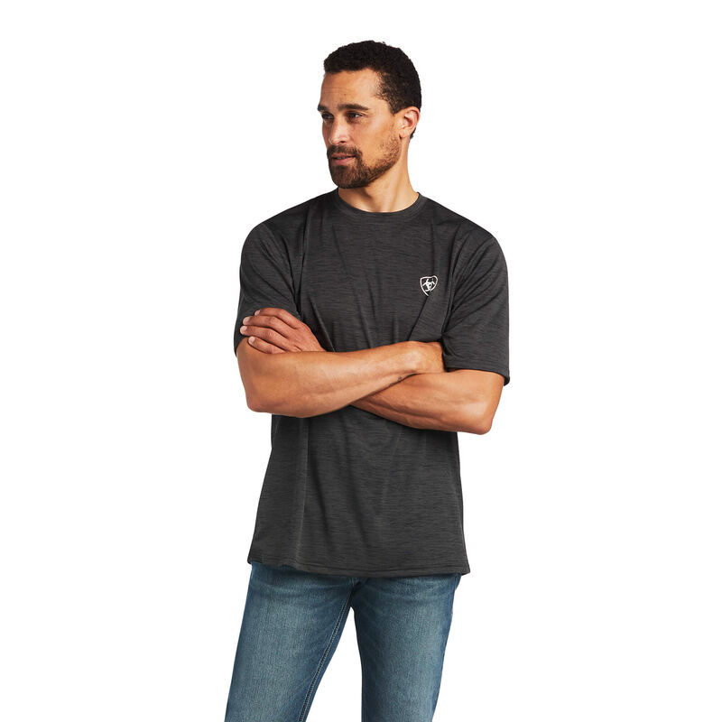 Ariat T-Shirts Herren - Charger Vertical Flag Schwarz ( ULOQN-2640 )